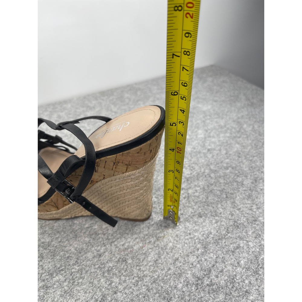 Charles by Charles David Espadrille wedge high heels, black, women's size 8.5 - Picture 3 of 14